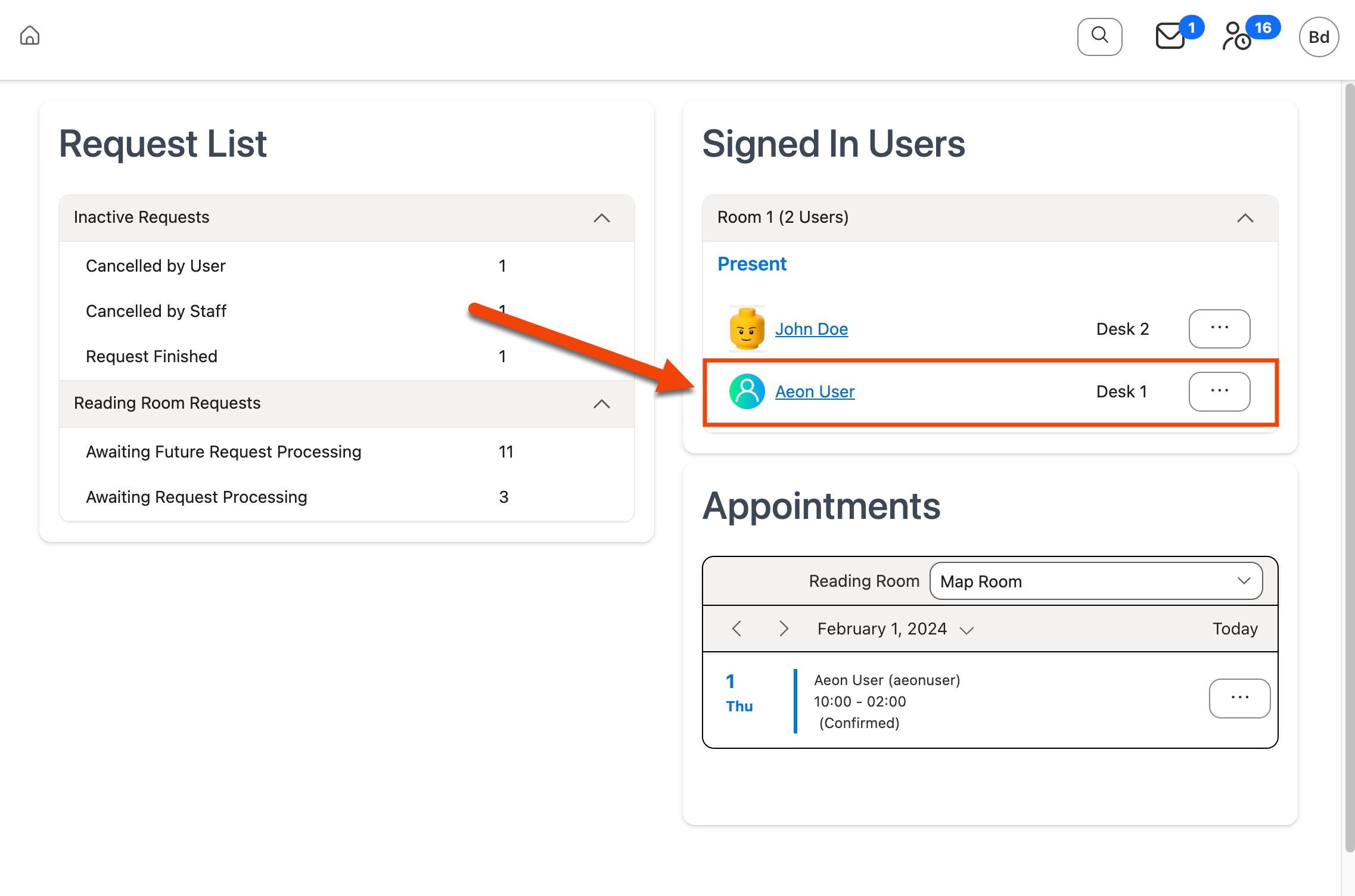Signed in User